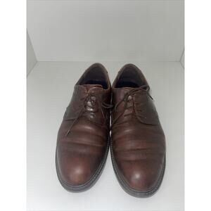 Ecco Light Casual Lace up Brown Leather Shoes Men’s 46 Shock Support
